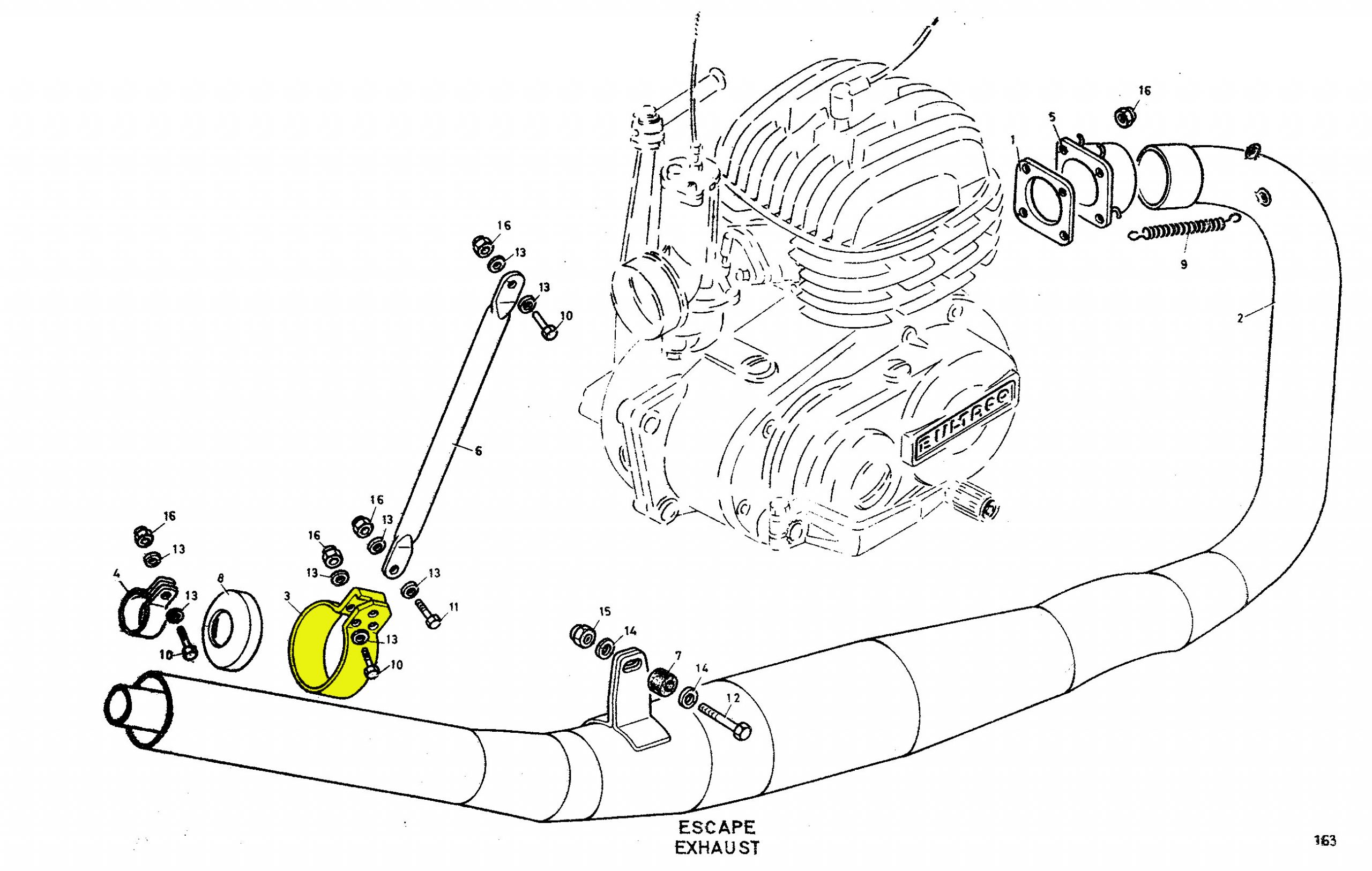 Brida Cola Escape Bultaco Frontera, Pursang, Astro - Imagen 3