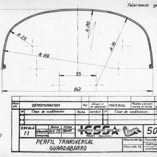 Guardabarros Aluminio en bruto Sin Recortar,Ni Taladrar,Ni Pulir