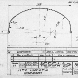 Guardabarros Aluminio en bruto Sin Recortar,Ni Taladrar,Ni Pulir