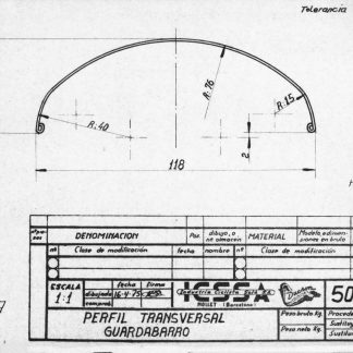 Guardabarros Aluminio en bruto Sin Recortar,Ni Taladrar,Ni Pulir