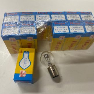 Box of light bulbs focus 2 filaments 6V 15/15W type bosch brand Haye
