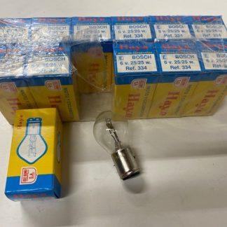 Box of light bulbs focus 2 filaments 6V 25/25W type bosch brand Haye