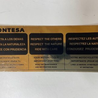 Pegatina Montesa respeta