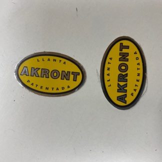 Pegatina amarilla llanta aluminio Akront