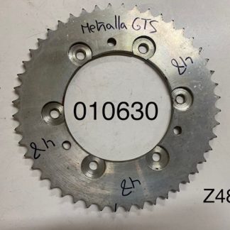 Corona 428 6 agujeros fresados mas 3 agujeros guia para Bultaco Metralla; Matador MK-3; Mercurio 155; 175.  Z48