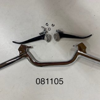 Conjunto manillar completo con manetas y tensores cromado listo para montar; Montesa Impala Sport 175; 250