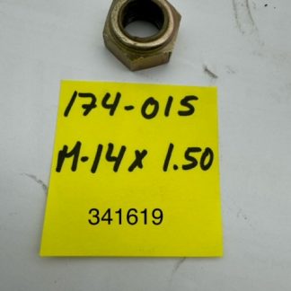 Tuerca Bultaco autofrenante de nylon amarilla M-14 x 1.50