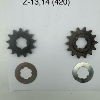 Piñon de salida Bultaco eje pequeño 25mm – paso cadena 420 con arandela de frenado